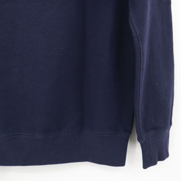 J. Crew Piqué Fleece Sweatshirt Men XS Blue Preppy Academia Collegiate Classic - Picture 12 of 16